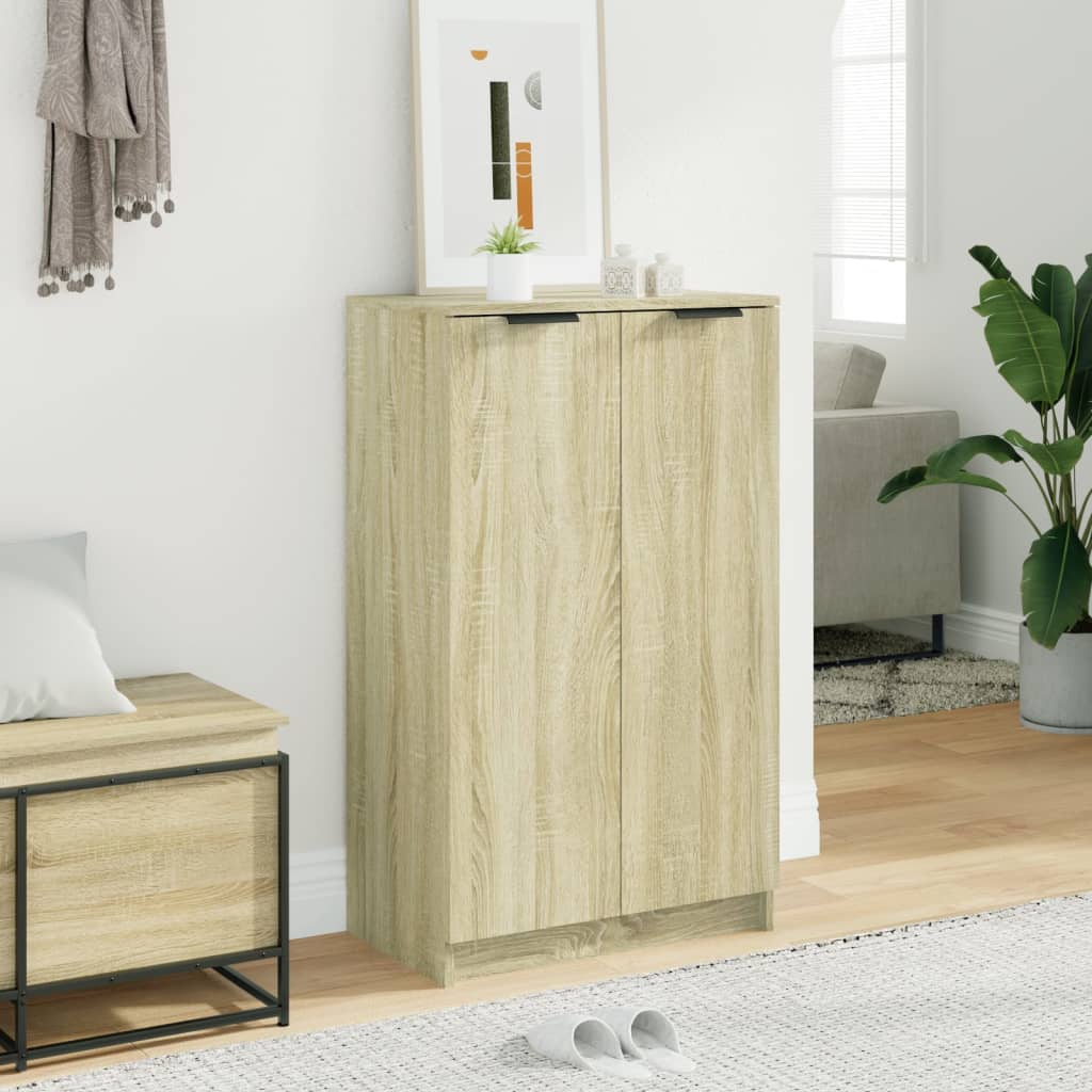 Shoe Cabinet Sonoma Oak 59x35x100.5 cm Engineered Wood